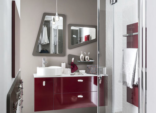 Bagno contemporaneo - AMBIANCE GRAPHIQUE - Mobalpa - in laminato