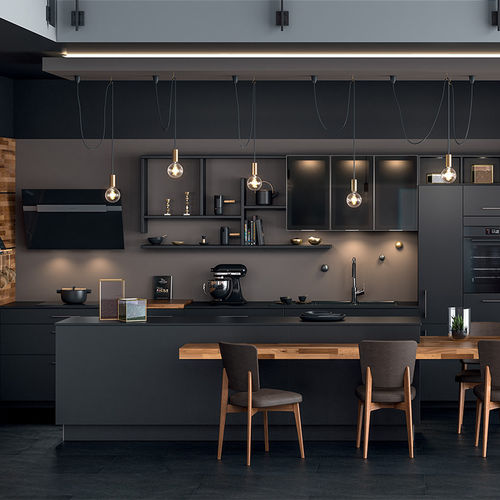 Cucina contemporanea - AMBIANCE BLACK - Mobalpa - in laminato / in melaminico / con isola