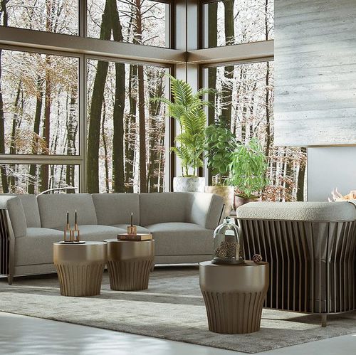 Tavolo d'appoggio contemporaneo - BUCI  - HUGUES CHEVALIER - in legno massiccio / rotondo / per uso residenziale