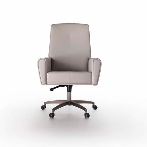 Sedia da ufficio contemporanea - HAUSSMANN - HUGUES CHEVALIER - da interno / in tessuto / in pelle
