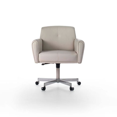 Sedia da ufficio contemporanea - HAUSSMANN - HUGUES CHEVALIER - da interno / in tessuto / in pelle