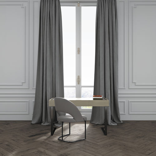 Scrivania contemporanea - PARIS - HUGUES CHEVALIER - in metallo / in pelle