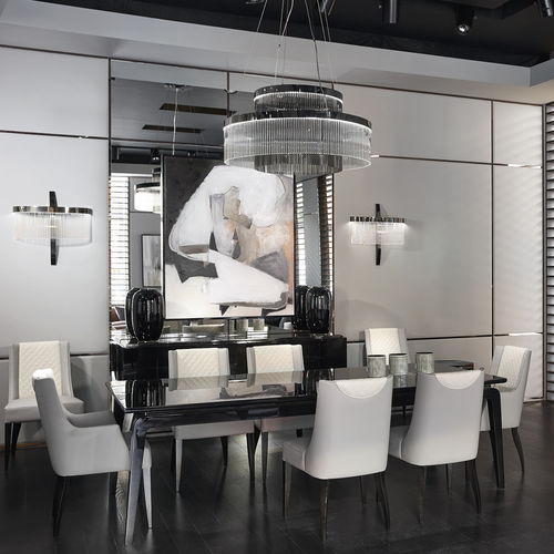 Tavolo da pranzo contemporaneo - ARC - HUGUES CHEVALIER - in legno / rettangolare / per uso residenziale