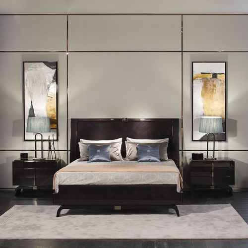 Letto matrimoniale - MATIGNON - HUGUES CHEVALIER - contemporaneo / con testiera / in legno