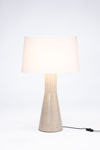 Lampada da tavolo - TOURNON - HUGUES CHEVALIER - in tessuto / in marmo / contemporanea