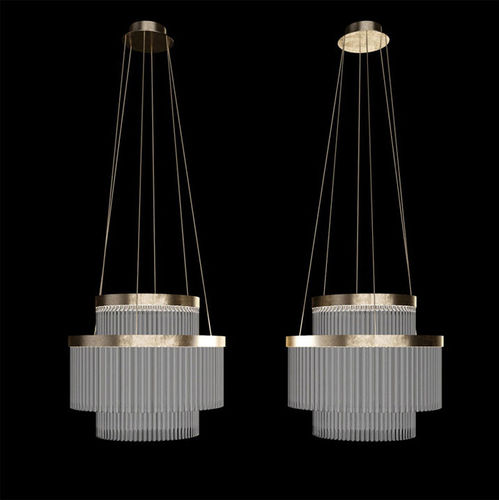 Lampadario contemporaneo - PARIS - HUGUES CHEVALIER - in vetro / in metallo
