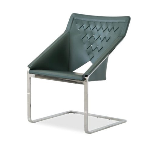 Sedia contemporanea - CRISS CROSS - Airnova - da interno / in pelle / con supporto in metallo