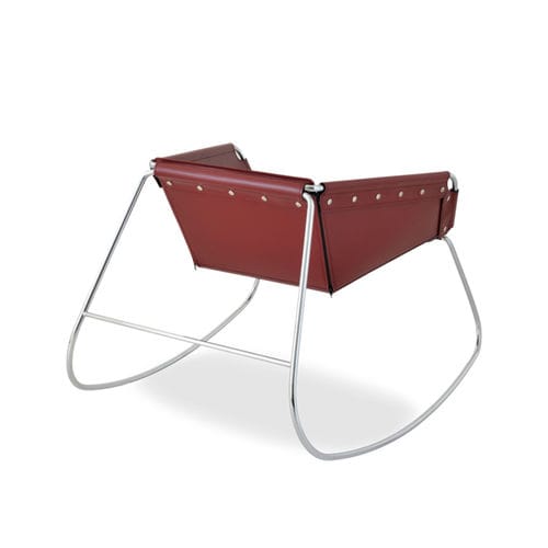 Poltrona contemporanea - LULU - Airnova - in pelle / in metallo / rossa