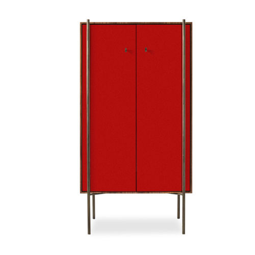 Mobile bar contemporaneo - NELSON - 03 - Airnova - in legno / in metallo / in pelle
