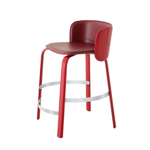 Sedia alta contemporanea - BELT - SG - Airnova - da interno / in pelle / in metallo