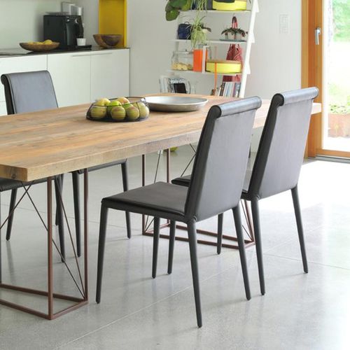 Sedia contemporanea - CINTHIA - Airnova - da interno / in pelle / imbottita