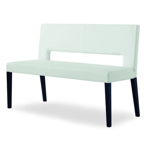 Divanetto imbottito classico - BLOOM - Airnova - in pelle / in faggio / contract