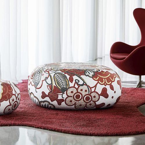 Tavolino basso contemporaneo - JANET - BISAZZA - in calcestruzzo / con supporto in calcestruzzo / ovale