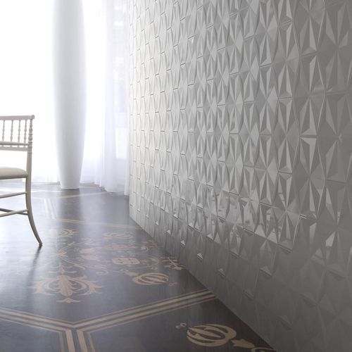 Piastrella in ceramica - FROZEN CRYSTAL - BISAZZA - lucida / 3D / da interno
