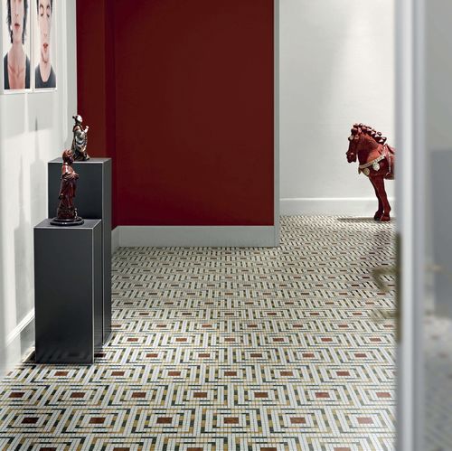Mosaico in marmo - ELTHAM RED - BISAZZA - lucido / da interno / da sala