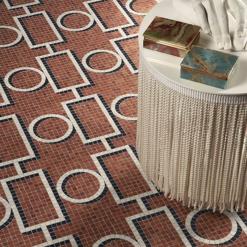 Mosaico in marmo - BRERA ROSSO - BISAZZA - lucido / da interno / da sala