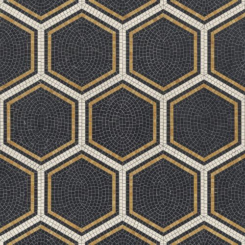 Mosaico in marmo - PIAZZA SCALA NERO - BISAZZA - lucido / da interno / da sala
