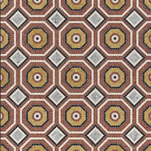 Mosaico in marmo - VERRI ROSSO - BISAZZA - lucido / da interno / da sala