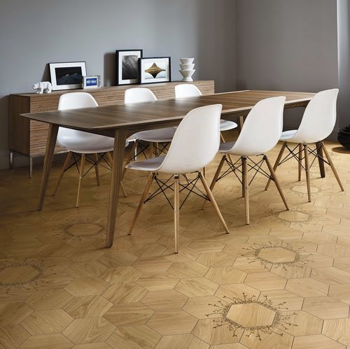 Piastrella in legno - FLORAL NATURALE - BISAZZA - in rovere / prefinita / spazzolata
