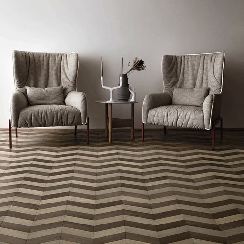 Piastrella in legno - PROMETEO DELTA - BISAZZA - in rovere / prefinita / spazzolata