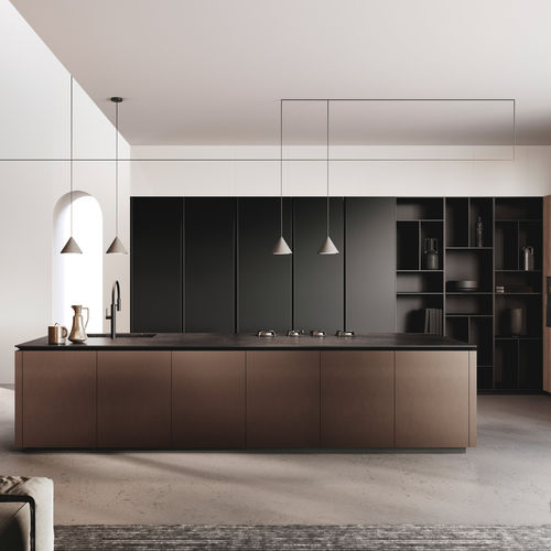 Cucina contemporanea - LAB - BINOVA S.p.A. - in vetro / in pietra / in alluminio anodizzato