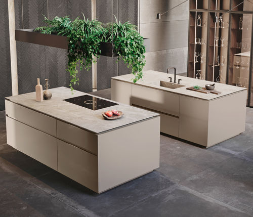 Cucina contemporanea - MANTIS  - BINOVA S.p.A. - in legno / in pietra / con isola