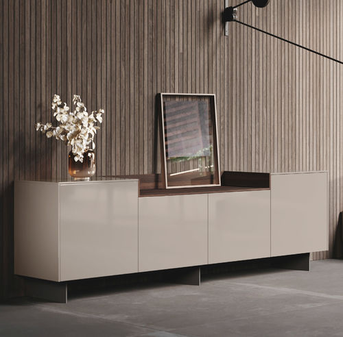 Credenza contemporanea - MANTIS  - BINOVA S.p.A. - in legno laccato / in rovere / in metallo laccato