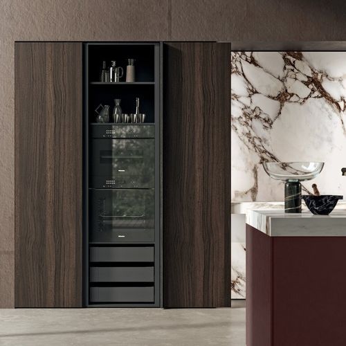 Mobile alto per cucina contemporaneo - VOGUE - BINOVA S.p.A. - in legno microlamellare / per forno