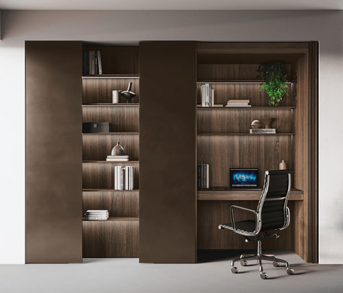 Armadio contemporaneo - AVOLA LEGNO - BINOVA S.p.A. - in legno / in metallo laccato / con ante a libro