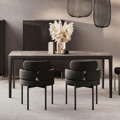 Tavolo contemporaneo - FIRENZE 02 - BINOVA S.p.A. - in gres / con supporto in legno / rettangolare