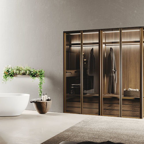 Cabina armadio contemporanea - AVOLA GRES - BINOVA S.p.A. - in legno / in vetro fumè / in alluminio