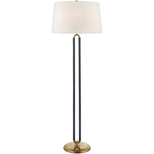 Lampada da terra - CODY  - Ralph Lauren Home - in ottone / in nichel / in pelle