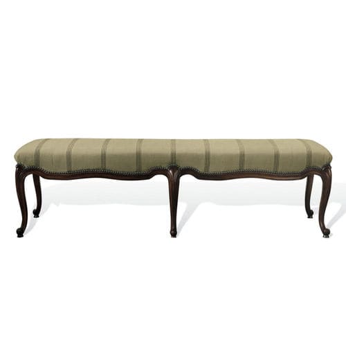 Panca in stile - NOBLE ESTATE - Ralph Lauren Home - in mogano / in tessuto / imbottita