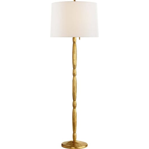 Lampada da terra - HOLLIS - Ralph Lauren Home - in ottone / in nichel / in vetro