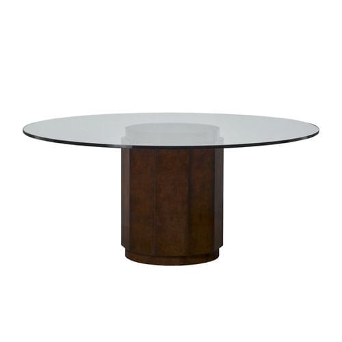 Tavolo da pranzo contemporaneo - PERRIN - Ralph Lauren Home - in vetro / con supporto in legno impiallacciato / con supporto in acagiù