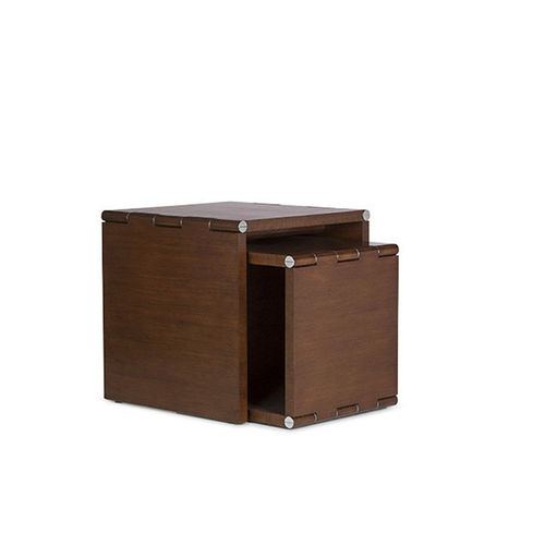 Tavolino estraibile contemporaneo - BARNES - Ralph Lauren Home - in rovere / con supporto in quercia / quadrato