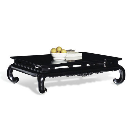 Tavolino basso in stile - BEEKMAN - Ralph Lauren Home - impiallacciato in legno / in mogano / con supporto in legno impiallacciato