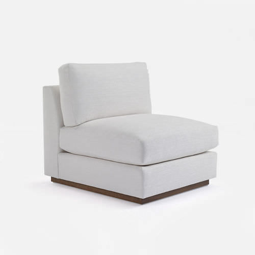 Chauffeuse contemporanea - DESERT MODERN - Ralph Lauren Home - in tessuto / per cuscini / bianca