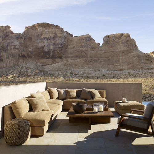 Divano modulare - DESERT MODERN - Ralph Lauren Home - contemporaneo / da esterno / in tessuto