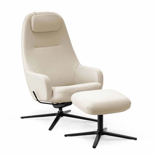 Poltrona relax design scandinavo - DesigNature : Leaf - STORDAL Møbel as - in pelle / in tessuto / con poggiapiedi