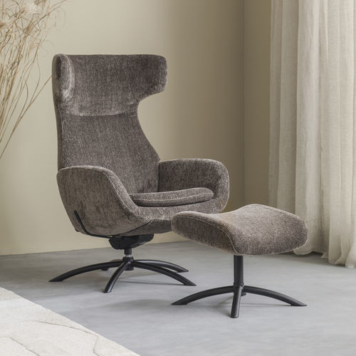 Poltrona relax design scandinavo - DesigNature : Eira - STORDAL Møbel as - in pelle / in tessuto / con poggiapiedi