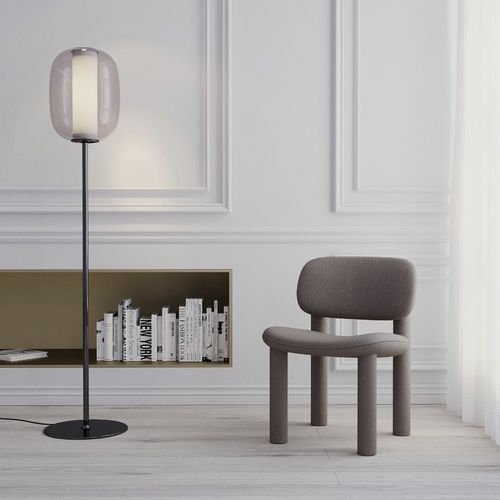 Lampada da terra - MERIDIANO - FontanaArte - in metallo / in vetro soffiato / contemporanea