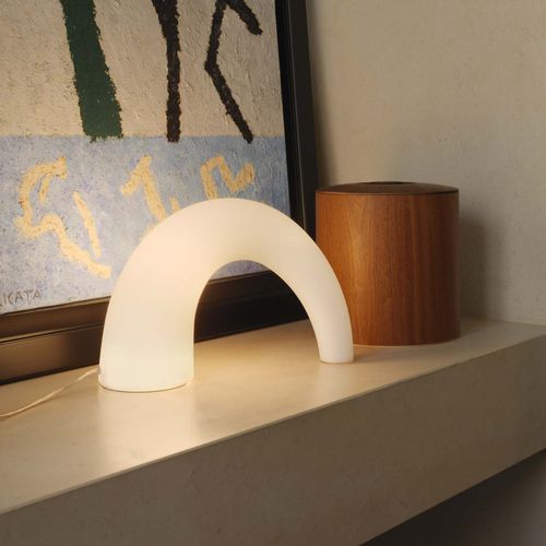 Lampada da tavolo - THOR - FontanaArte - in metallo verniciato / in vetro soffiato / design originale