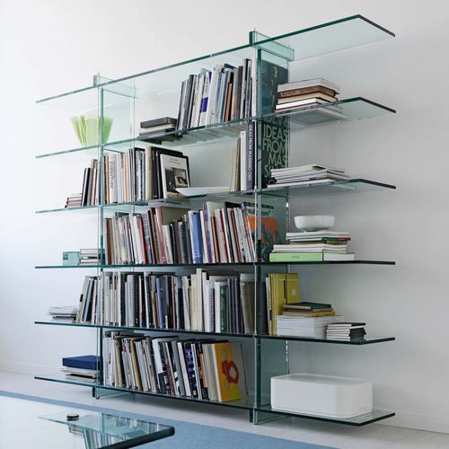 Libreria contemporanea - TESO - FontanaArte - in vetro / in metallo / di Renzo Piano