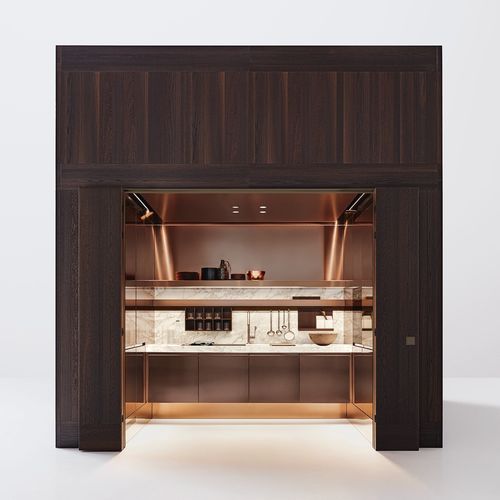 Porta da interno - MODUS SYSTEM - Arclinea - in rovere / a libro / contemporanea