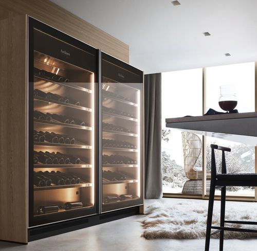 Cantinetta multitemperatura - VINA - Arclinea - da incasso / in legno / in acciaio inossidabile
