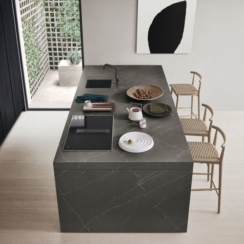 Cucina in quarzo - SHOW  - Arclinea - contemporanea / in frassino / in acciaio inossidabile