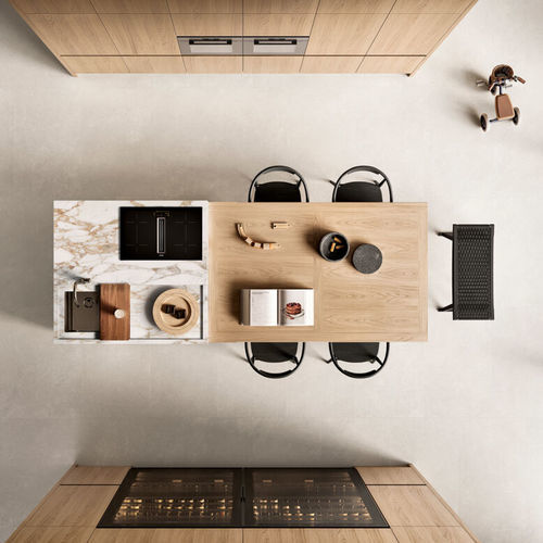 Cucina con penisola - ERA SYSTEM - Arclinea - contemporanea / in legno / in pietra