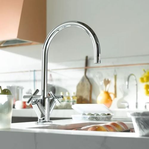 Miscelatore doppio comando da appoggio - TARA - DORNBRACHT - in metallo cromato / da cucina / 1 foro