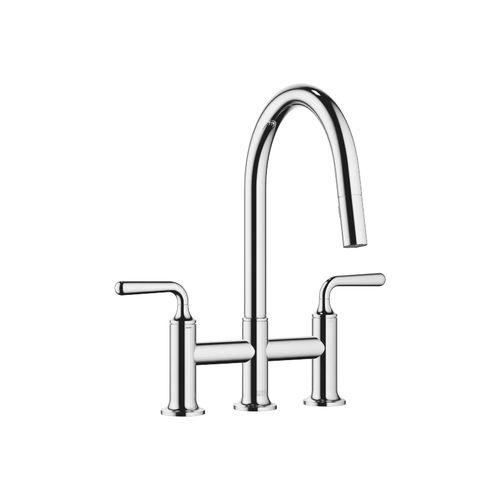 Miscelatore doppio comando da appoggio - VAIA - DORNBRACHT - in metallo cromato / da cucina / 3 fori